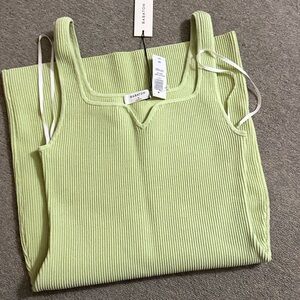 Aritzia Babaton Mint Ribbed Tank Top